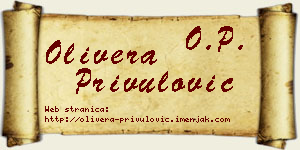 Olivera Privulović vizit kartica